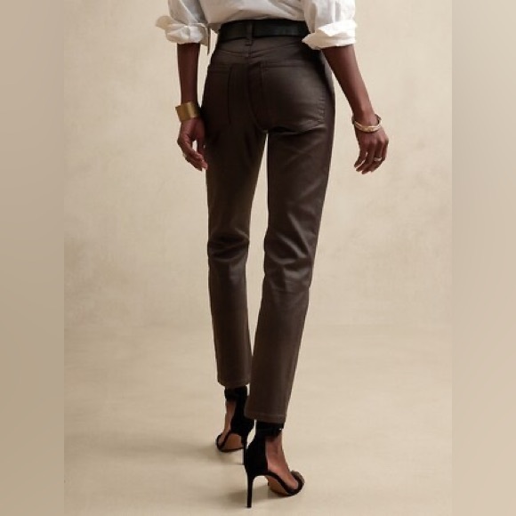 Banana Republic slim fit high rise dark brown jeans size 4 - Picture 2 of 6